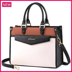 Waterproof PU Leather Tote Crossbody Bag with Anti-Theft Pocket